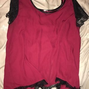 Burgundy blouse